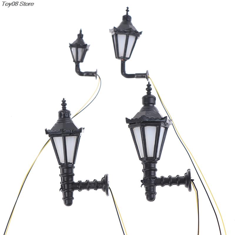 1/2Pc Dollhouse Miniature Wall Lamp Led Simulation Mini Street Light Toy Furniture For Dolls Children House Play For Scale Model
