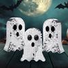 3Pcs Halloween Ghost Disco Ball Table Decoration 6inch Mosaic Horror Table Centerpiece Ghost Tiered Tray Decor for Party Gift
