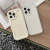 Solid Color Oval Curly Wave Bumper Phone Case For 17 17E 16 16E 15 14 13 12 11 Pro Max 14 15 16 Plus Soft Silicone Cover