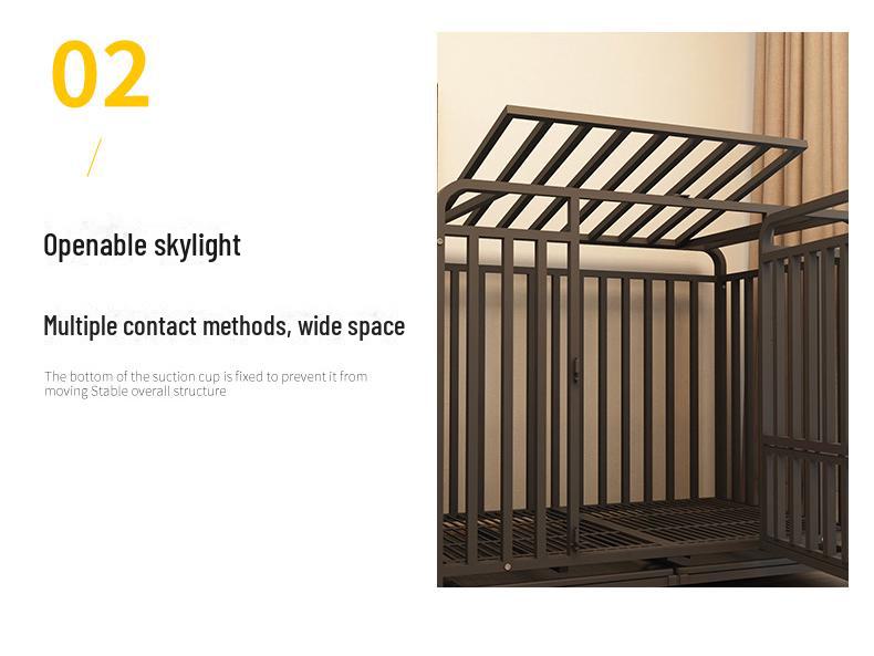 Indoor Dog Cage with Toilet Separation for Small to Large Breeds, Ideal for Golden Retrievers and Labradors