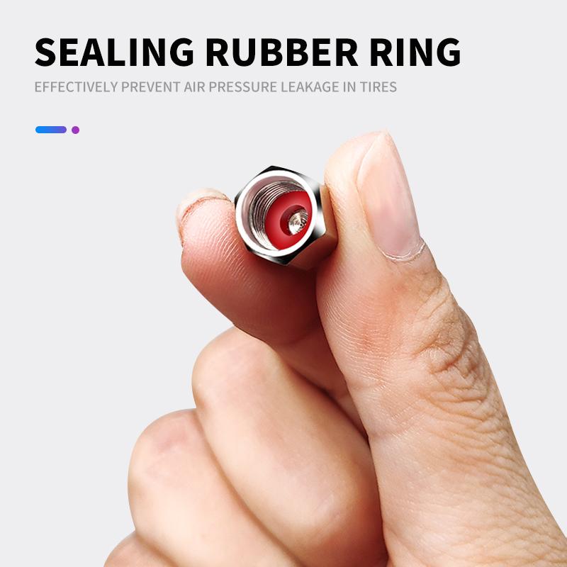 4PCS Car Wheel Tire Valve Caps Tyre Rim Stem Covers For Cadillac Escalade Deville DTS ATS BLS CT4 CT6 CTS EXT SLR SRX XLR XT4