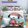 3pcs Happy Puppy pattern bedding set duvet cover set includes duvet cover &pillowcases, perfect all season bedroom decoration & gift