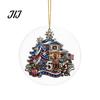 Office Christmas Holiday Decor 250th Anniversary Acrylic Hanging Ornament, Double Side Printed Festive Indoor Outdoor Seasonal Ornament for