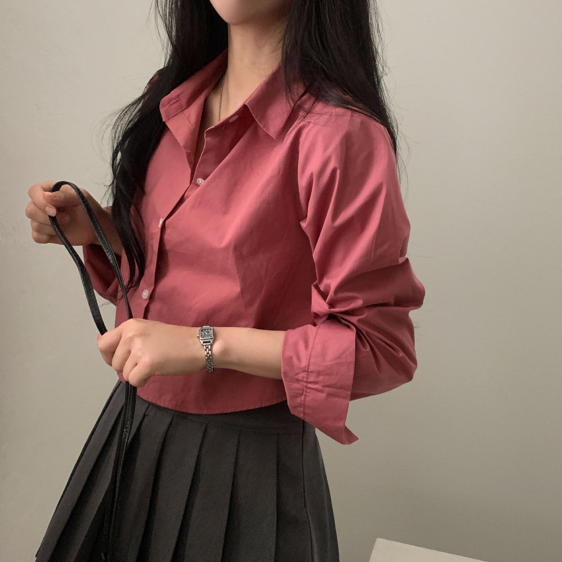 

Женская рубашка свободного кроя в стиле корейского шика на весну и осень Extra Large