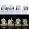 New High 14cm Christmas Light House Village Christmas Decorations For Home Xmas Gifts Christmas Ornaments New Year 2024 Natale N