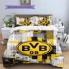 Borussia Dortmund BVB 09 Graffiti Stadium Print 3‑Pieces Duvet Cover Set Soccer Fan Bedding Bedroom Home Decor Without Pillow Core Comforter