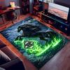 1pc Borussia Monchengladbach Logo Print Area Rug - Soft,Washable Non-Slip Indoor Mat for Office Chairs,Living Room,Home Office Decorative Rug