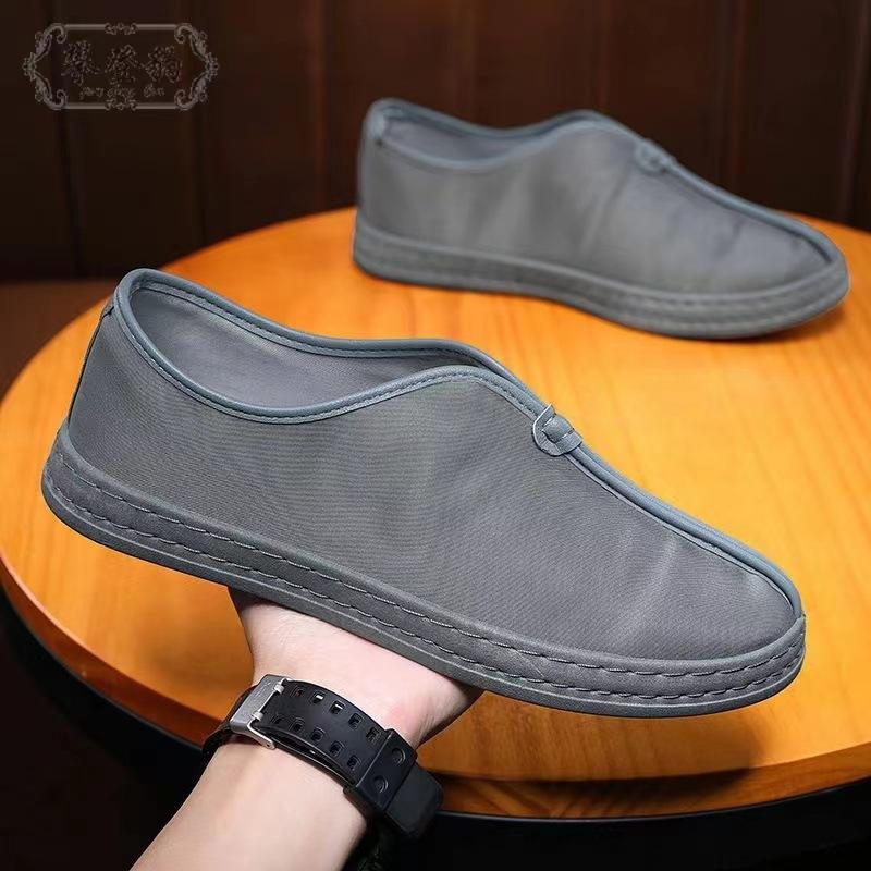 

2026 Summer New Men s Low Cut Casual Shoes Sports Shoes Men s Wear Resistant Versatile Breathable Loafer Casual Sneakers 38 серый