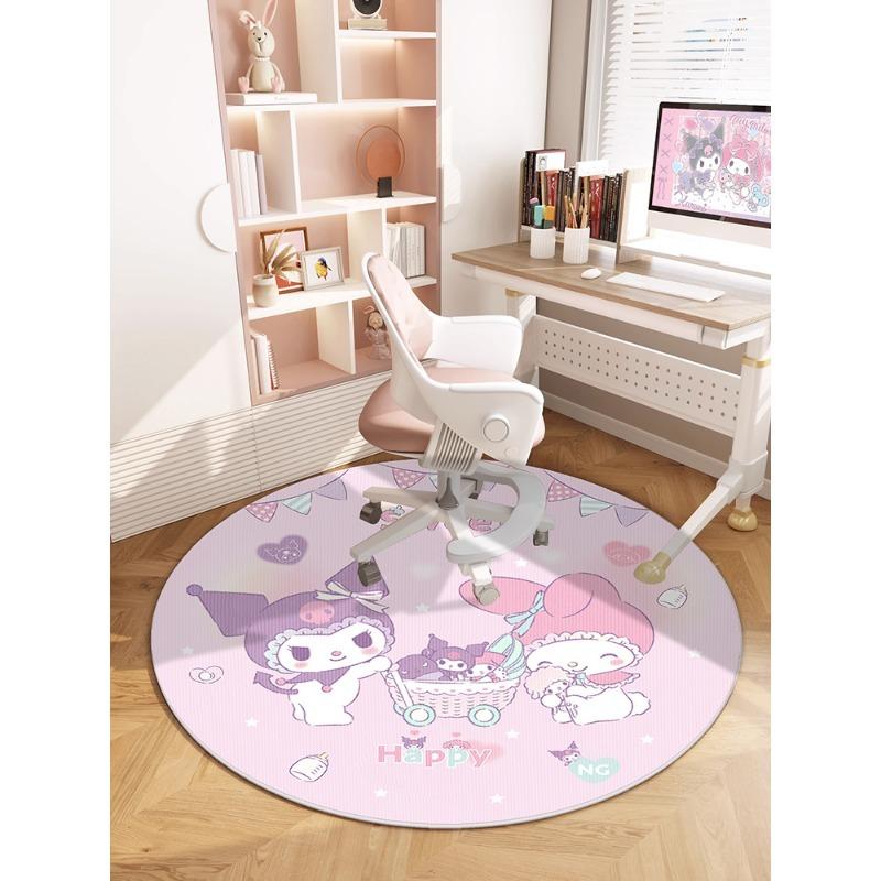 Tapis Cartoon Mignon Kuromi Salon Chambre à Coucher Canapé Porte d'Entrée Paillasson Décoration de Maison Fille Enfants Tapis Antidérapant Cadeau