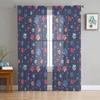 Tulle Curtains for Living Room Dog Paw Black Gray Bedroom Study Window Sheer Curtains Kitchen Balcony Interior Voile Curtains