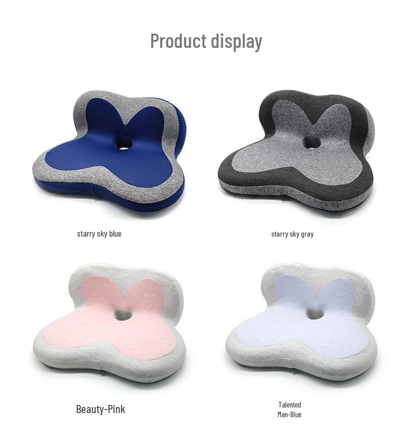 Memory Foam Petal Seat Cushion & Back Support Combo for Office, Car, Student Chairs