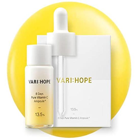 VARIHOPE High Concentration 8 Days Pure Vitamin C Ampoule Plus 15g Serum Whitening 8Days Pure Vitamin C Vitamin C Serum Ampoule+ 13.5%