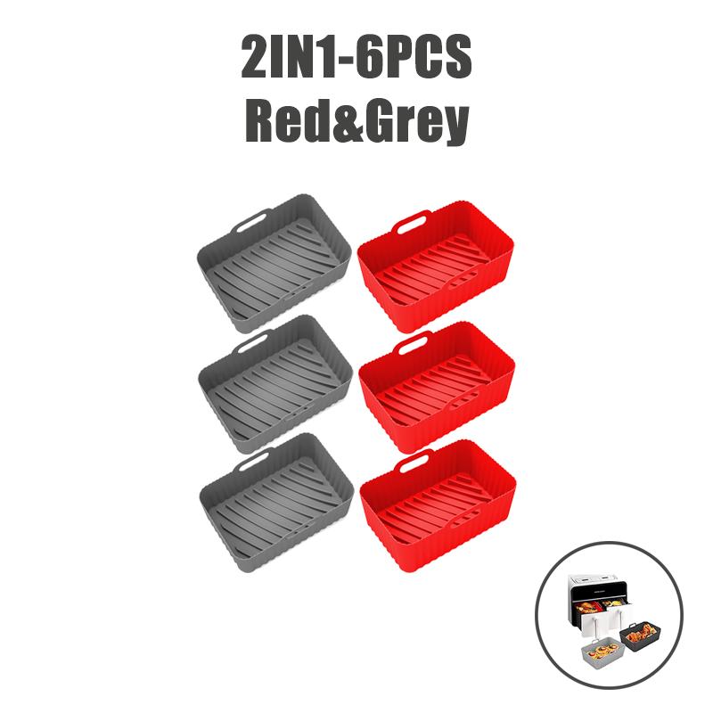 Food Grade Air Fryer Silicone Liners for Ninja Dual Air Fryer Non-Stick Air Fryer Basket Accessories for Ninja