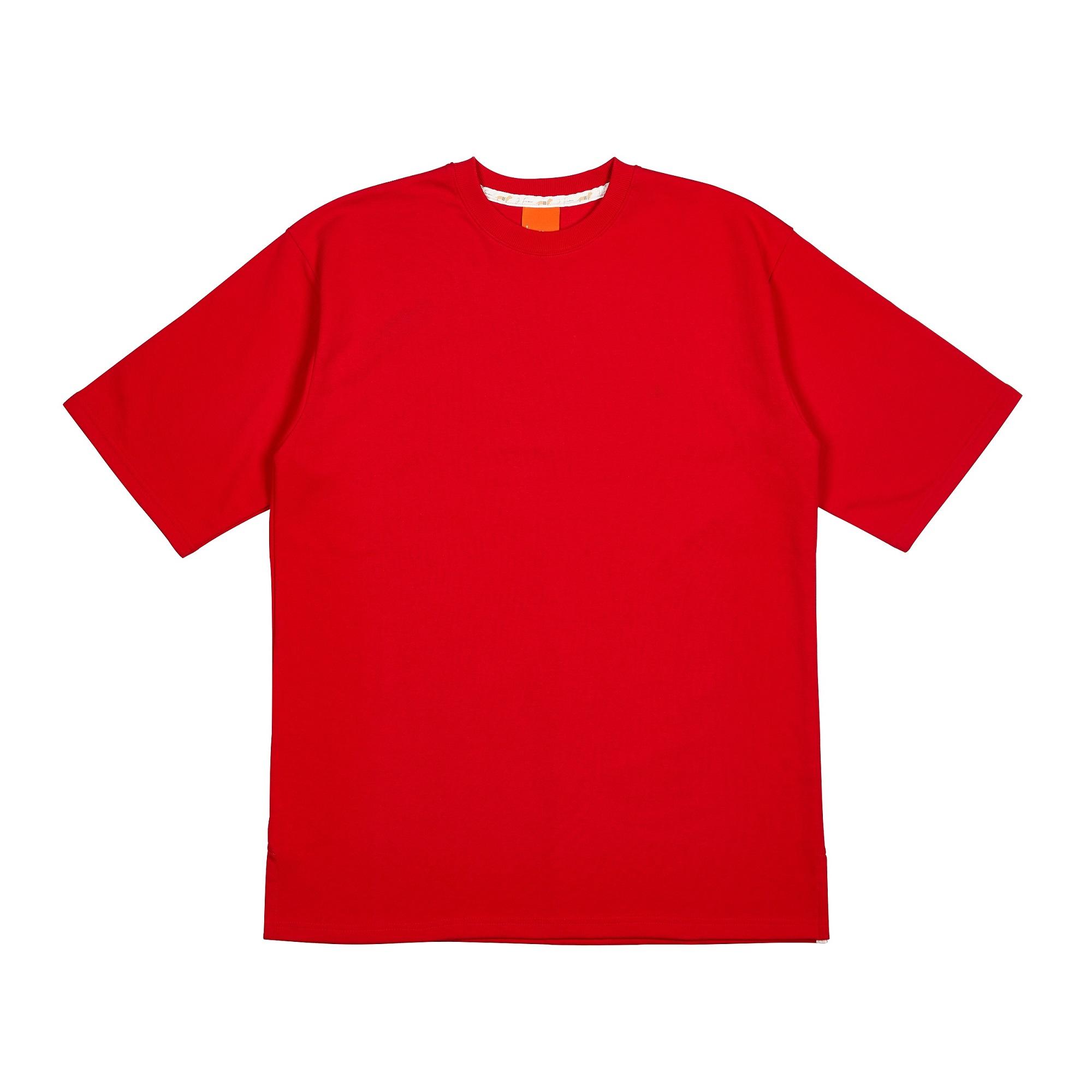 J Piasco Plain Short Sleeve T-Shirt [Red] Red/Xl