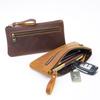 2026 Retro Crazy Horse Leather Zipper Pencil Case Creative Portable Simple Hand Grab Storage Bag Large Capacity Pencil Case New Product