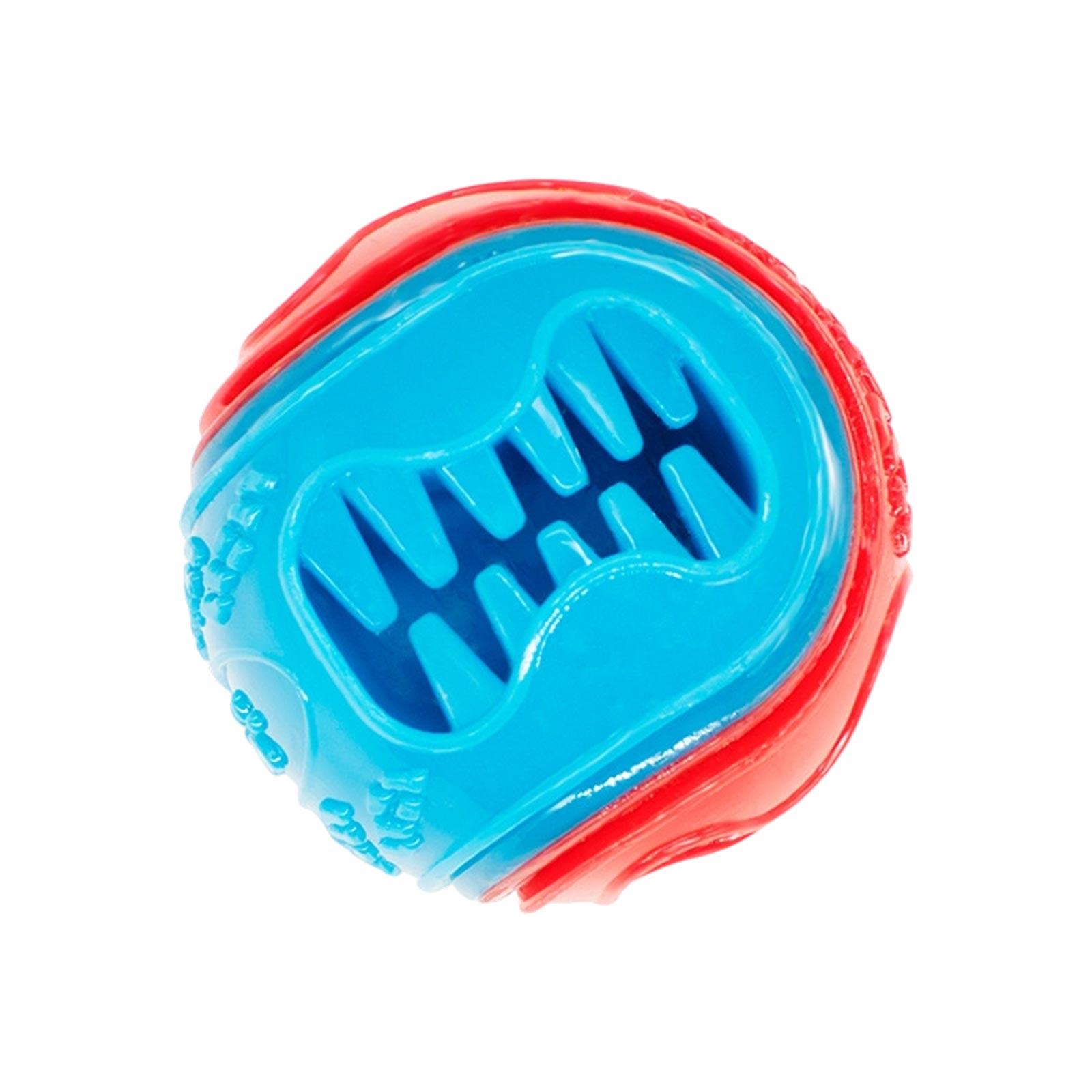 

Interactive Dog Chew Toy Ball, TPR Squeaky Dispensing Dog Toys For Aggressive Chewers, Slow Feeder Puzzle Toy For Small Medium Large Dogs, Teeth