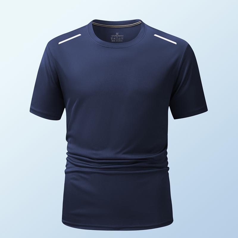 Sports T-shirt Men's Summer Loose Breathable Casual Ice Silk Short Sleeved Running Fitness Thin Half Sleeved T-shirt