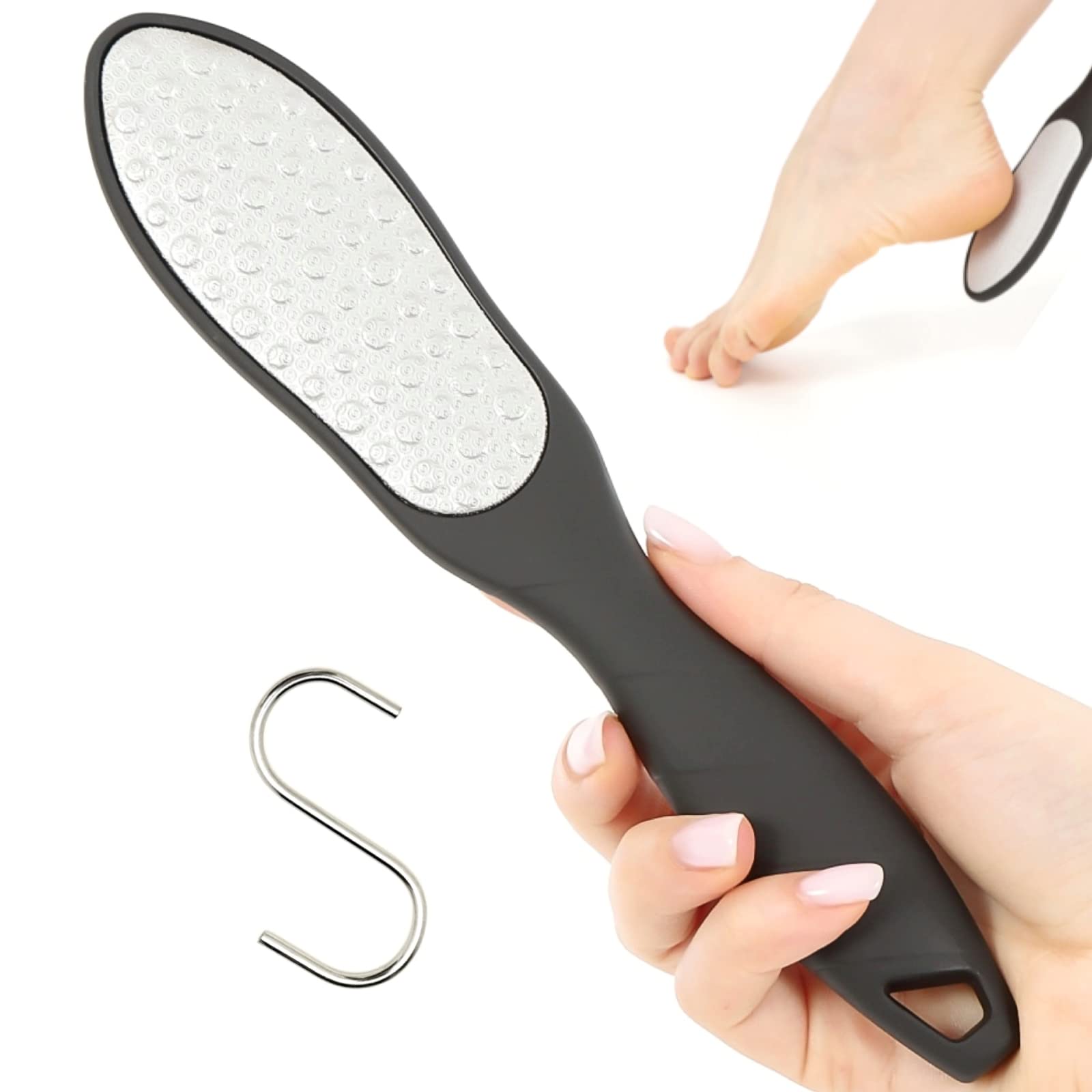 

TAKES Heel Care Heel Stainless for Foot and Heel Calluses Dermatologist-approved File, Double-Sided Steel, (Black) чёрный