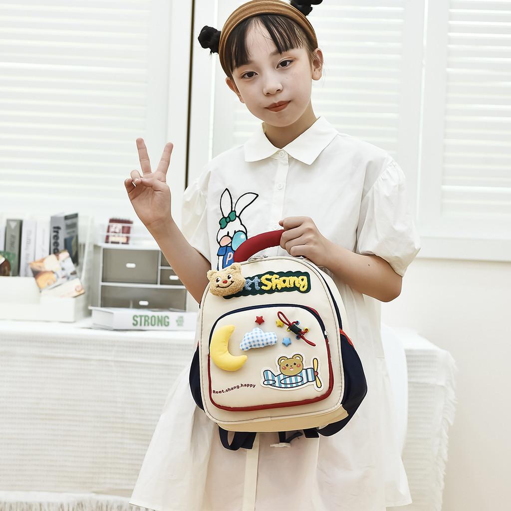 Bear Plush Rabbit Decoration Kids Backpack Lightweight Schoolbag Gift Cartoon