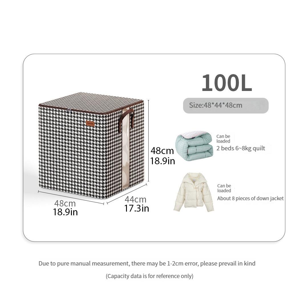 

Складной ящик для хранения одеял большой вместимости с видимым пылезащитным мешком