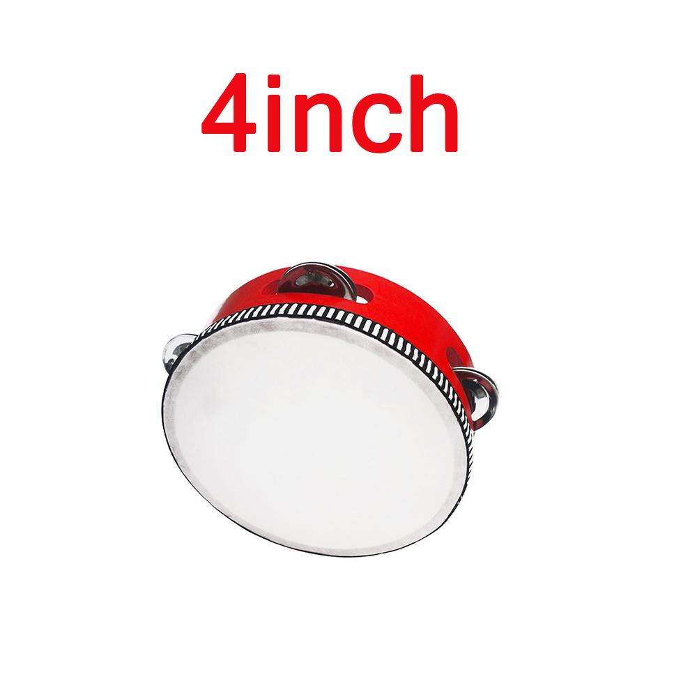 

Деревянный круглый тамбурин 4/6/7/8/10 дюймов, однорядные бубенцы, красный ручной ударный инструмент для начинающего тамбуринщика