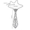 Rhinestones Tie Necklace Tie For Wedding Galas Business Occasion Comfortable Neckwear With Sparkling Shining Design