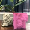Cute Doll Girl Series Succulent Flower Pot Mould Gypsum Concrete Crystal Epoxy Resin Mold Flower Vase Silicone Mold