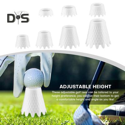 8 bucăți teuri de golf indestructibile, structură stabilă, rezistentă la uzură, design unic cu ondulații, teuri simulatoare de golf pentru exterior și interior, pentru antrenament