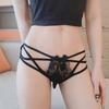 Couple Bow Lace Panties For Sex Lace Transparent Underwear Sexy Hollow Out Lingerie Open Closed Penis Sheath Underpant Gay Wear