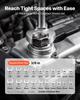 VEVOR Crowfoot Wrench Set, 3/8" Drive, 22-Piece Metric and SAE Size Crows Foot Wrenches, Cr-Mo Alloy Steel, with Storage Tray
