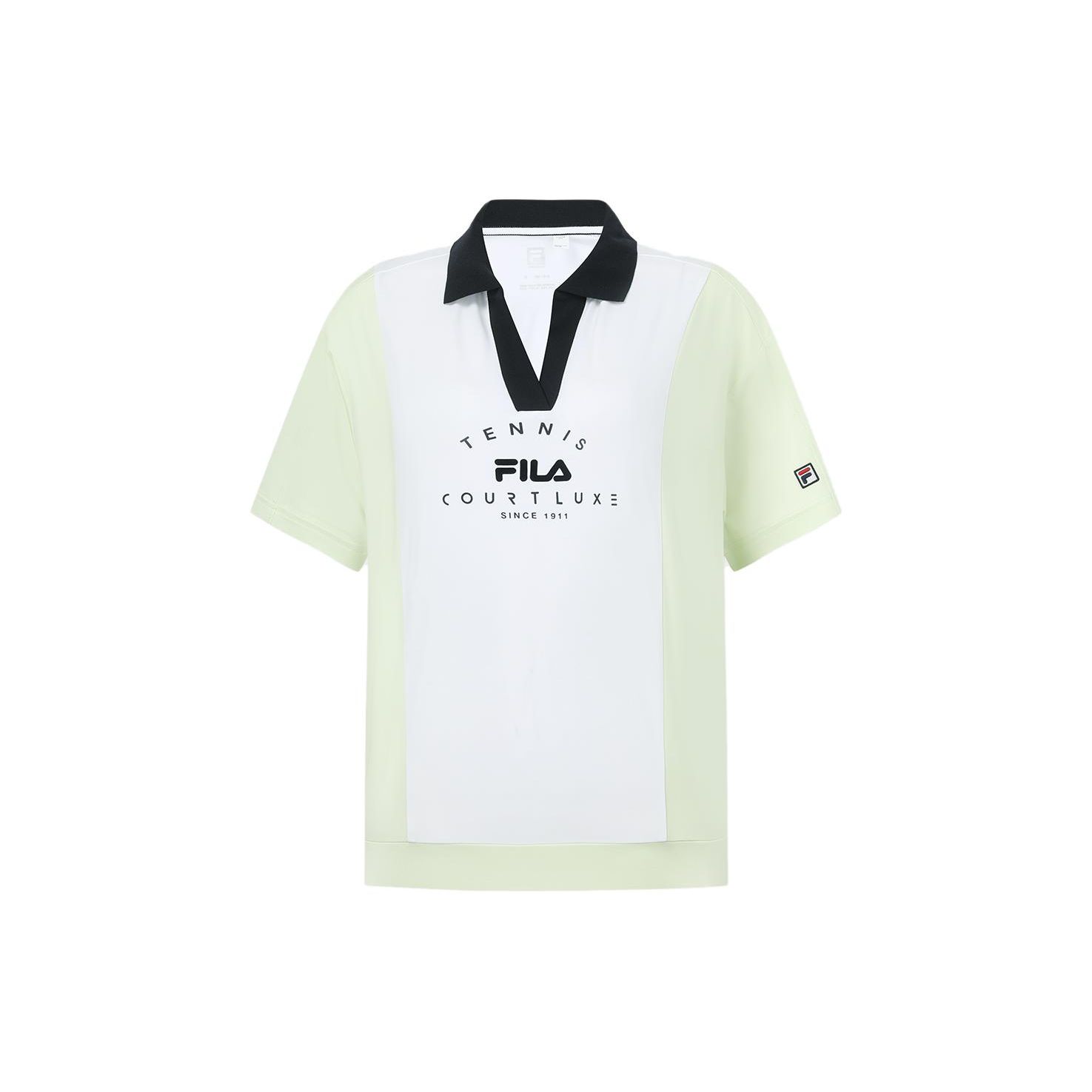 

FILA Tennis Series Logo Letter Pullover Short Sleeve Polo Shirt Women Polo Shirts Lime-Green A11W333103F-LG L