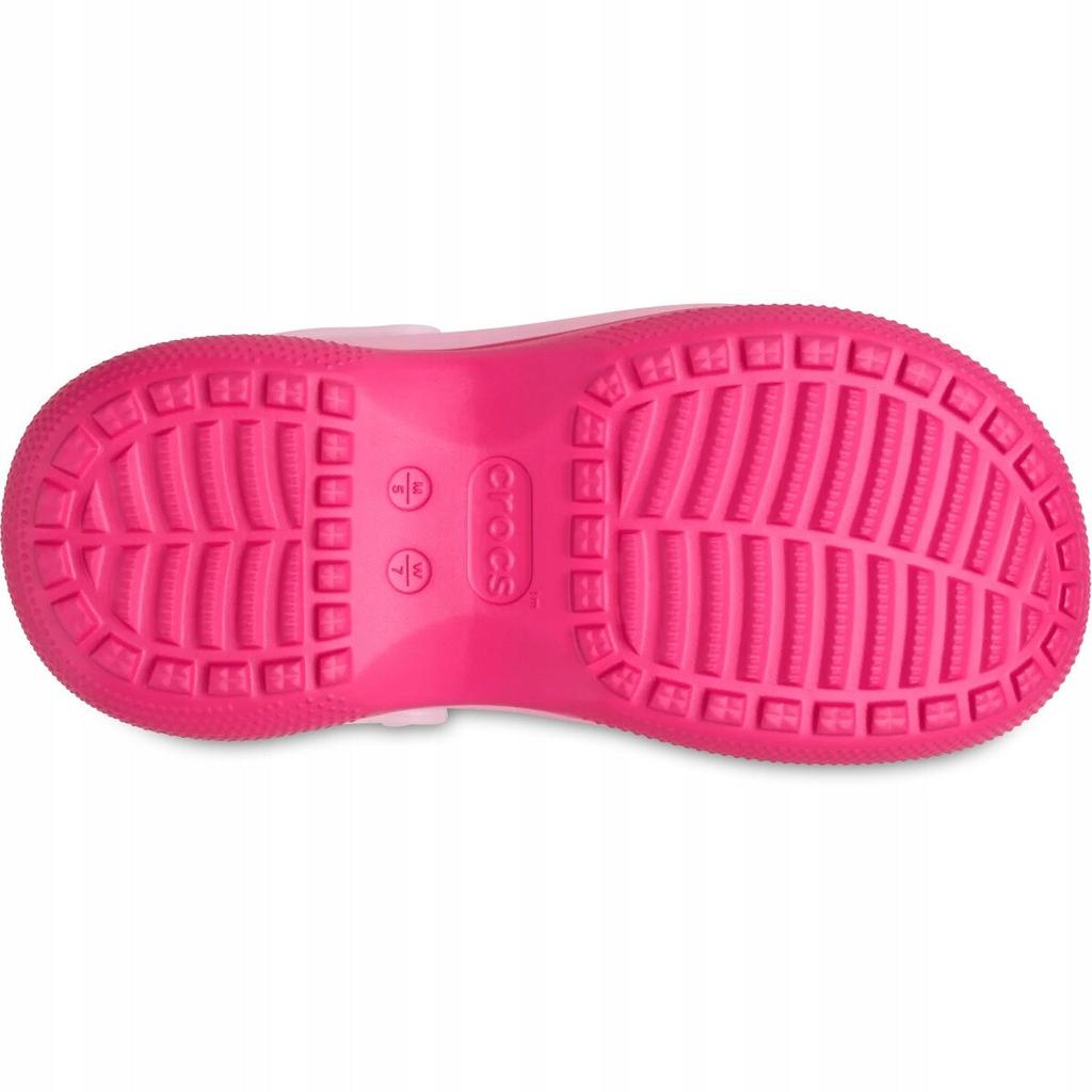 Saboti Femei Crocs Classic Stacked Clog Dragon Fruit 38-39 EU Synthetic Material Platform Comfort Slip Resistant Clogs