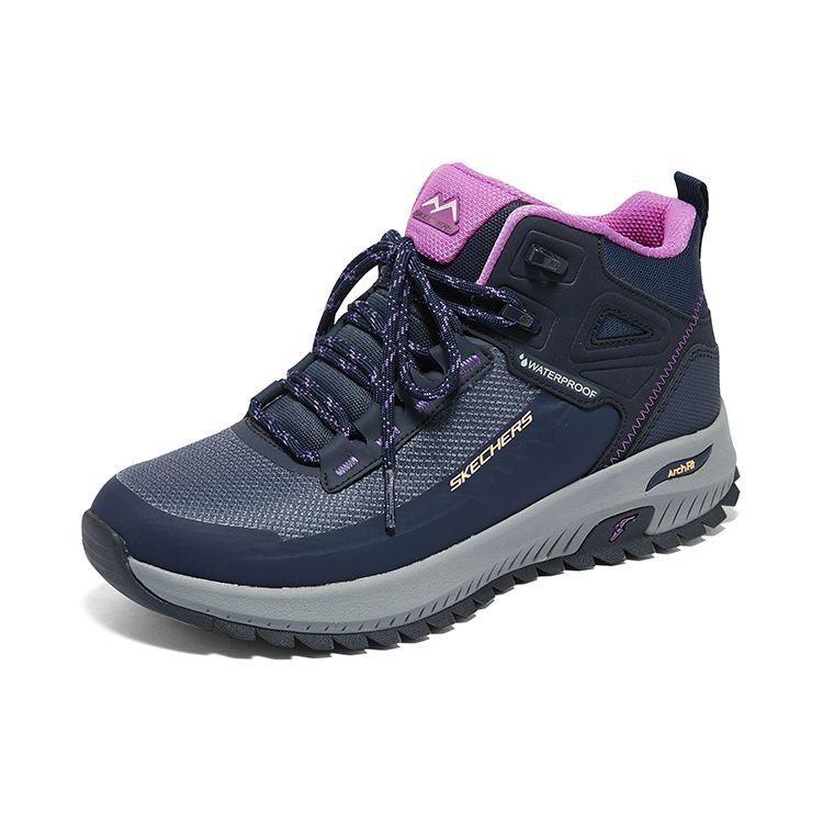 Skechers Versatile Mid-Top Outdoor Functional Shoes Women Shoes Blue Purple 180086-NVPR