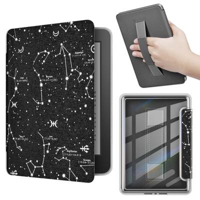 Pouzdro na e-čtečku s podporou ruky, automatické probuzení/uspání, nárazuvzdorné, chytrý kryt, kůže, pro Kindle Paperwhite 5 (11. generace 2025) 6,8 palce