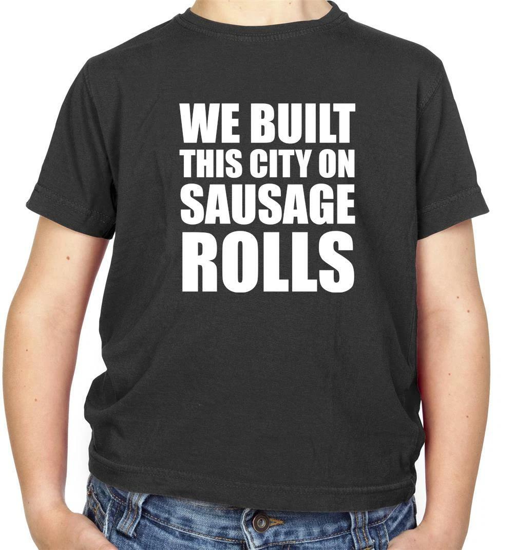

We Built This City On Sausage Rolls Kids T-Shirt - Starship - Rock And Roll 160