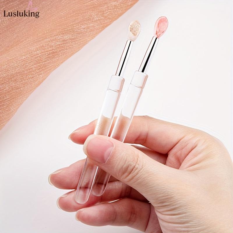 1pc Nail Art Silicone Applicator Sticks, Portable Multifunctional Brush For Magic Mirror Powder,Glitter Eyeshadow, Rubbing Powder