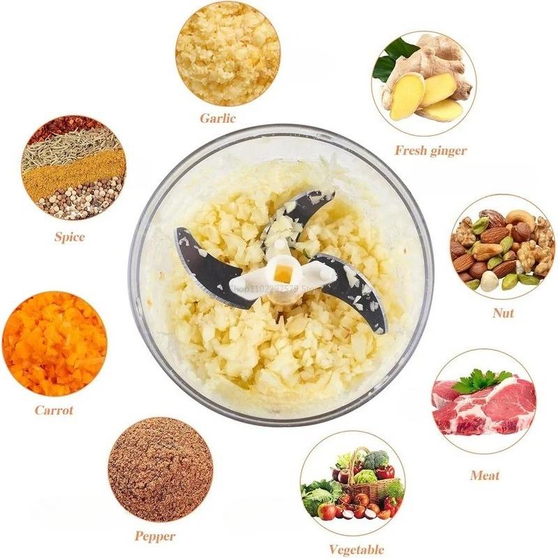 500/900ML Garlic Chopper Meat Grinder Manual Rotate Vegetable Slicer Fruit Kitchen Garlic Tool Kitchen Gadget Blenders