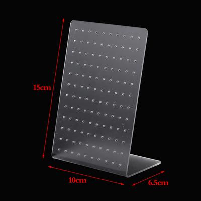 120 Holes Frosted Acrylic White Jewelry Display Stand Earrings Ear Stud Holder