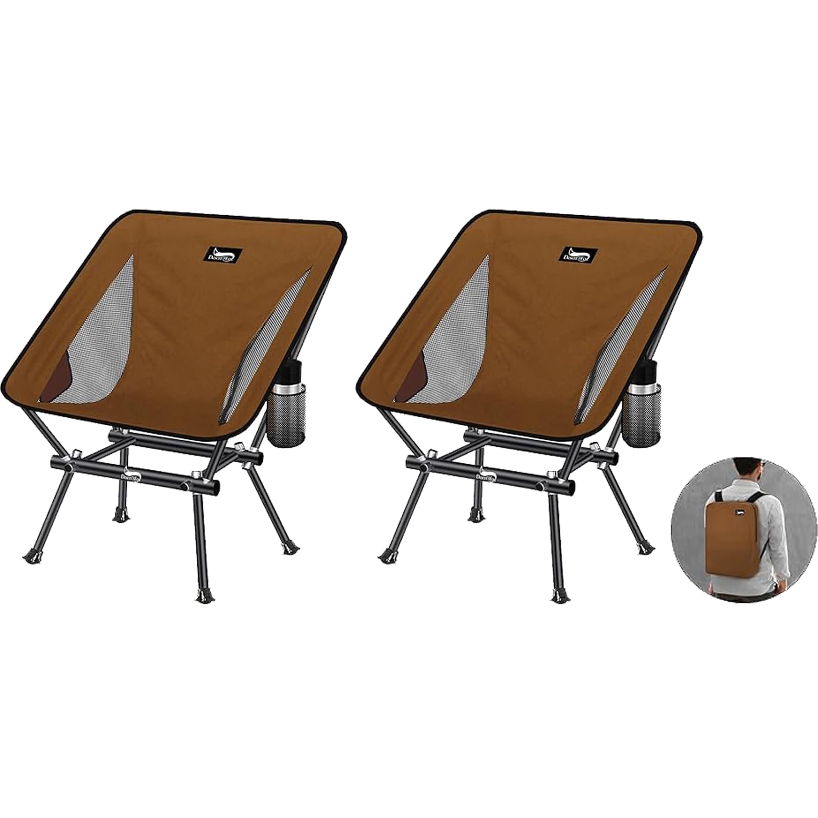 

DesertFox Outdoor Складной Походный Набор из 2 Развитых Кружек с Сумкой для Хранения с Грузоподъемностью для Гор Легкий Стул ZZSTA WB001, Стул, Легкий, кофейный