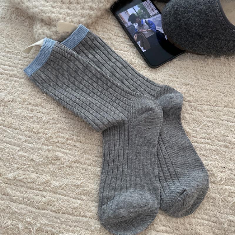 Ladies in Autumn and Winter Thickened Warm Simple All Match Tube Socks