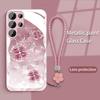 Diamond Four Leaf Clover Suitable for Samsung S23PLUS Mobile Phone Case S24 Girl S22 Skin Friendly A52 Sense A53 Full Package