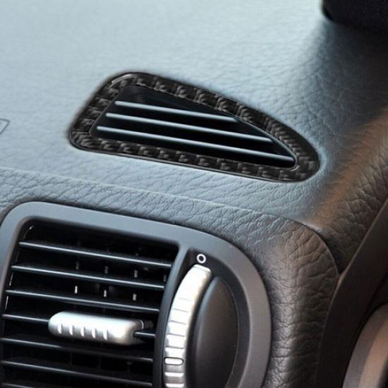 2Pcs Carbon Fiber Defogger Air Vent Cover Trim For Porsche Cayenne Sport 2003-10