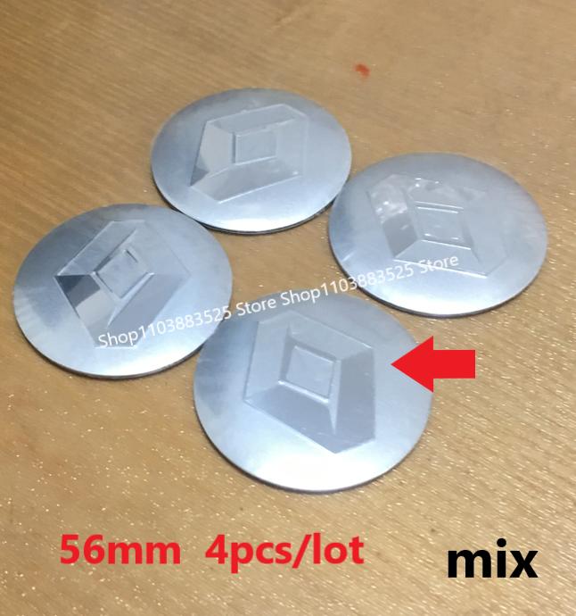 4pcs 56/60/65mm Wheel Center Hubcap Badge Stickers for Renault Captur Megane 2 3 4 Clio Arkana Laguna MK4 Duster Fluence Logan