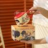 OLOEY Hand-Painted Cartoon Dog Ceramic Mug with Phone Holder