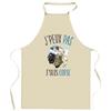 Kitchen Apron - Planetee - Corsican Pattern «I Can't» - Resistant Cotton - Durable Printing France