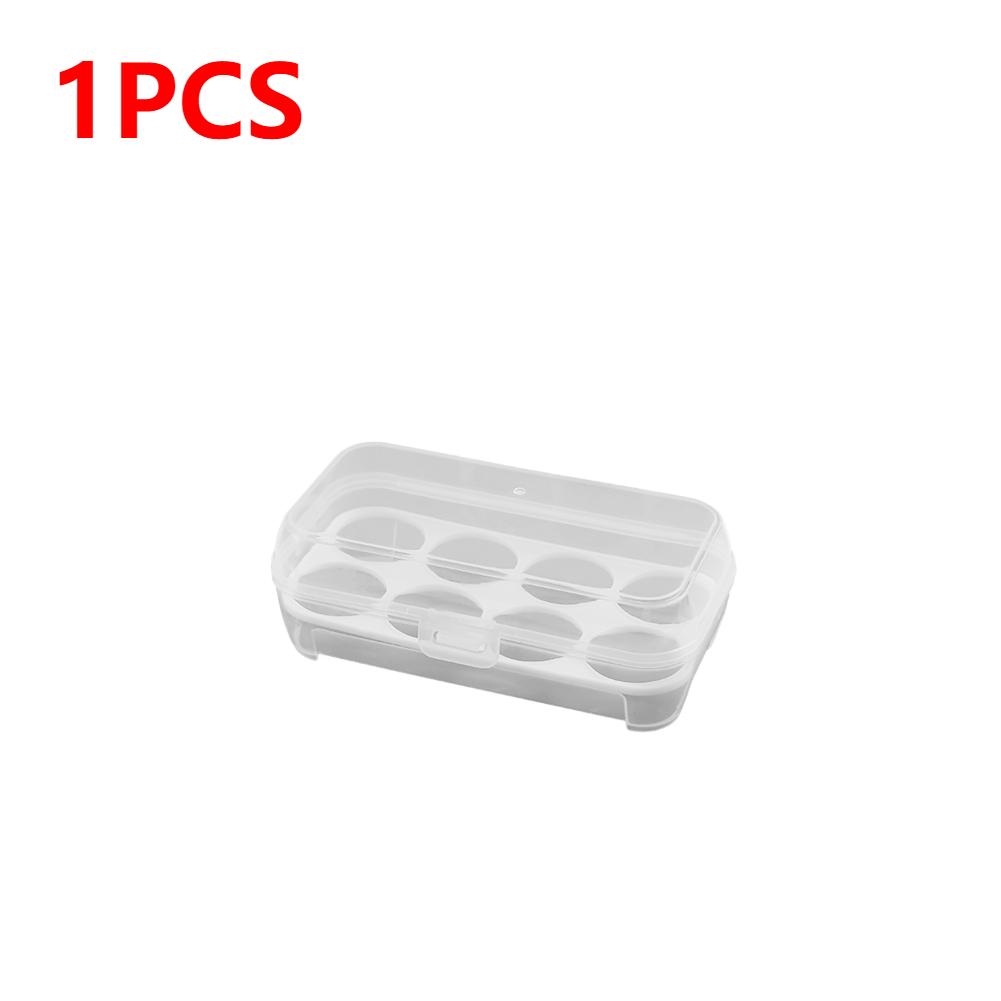 3/4/8 Grids Eggs Case Transparent Egg Box with Lid Kitchen Organizer Shockproof Portable Egg Holder for Outdoor Camping Picnic