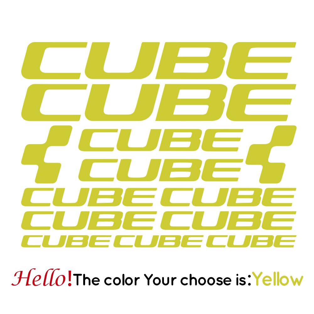 

Наклейки на раму велосипеда CUBE Наклейки для велосипеда Аксесуари Наклейка на кузов велосипеда Cube для шосейного катання Вінілова наклейка 34cm X 26cm жовтий