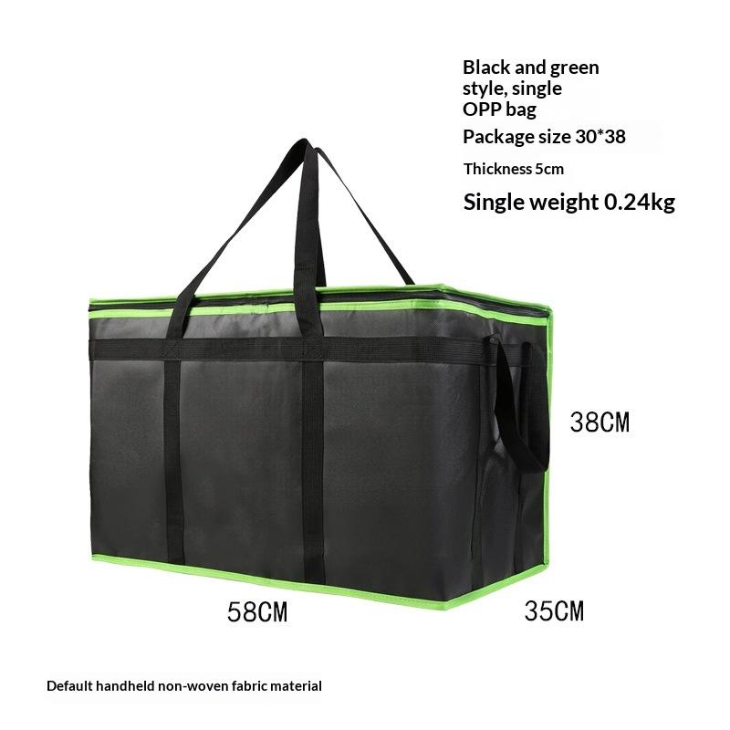 Xxxlsize Large-Capacity Insulated Bag, Reusable, Three-Layer Insulated Pizza Delivery Bag, Portable Waterproof Refrigeration Bag