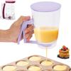 Pfannkuchenteig-Spender Trennwand Spender mit Quetschgriff Messmarkierungen für Pfannkuchen, Waffeln, Muffins, Crêpes Backwerkzeug