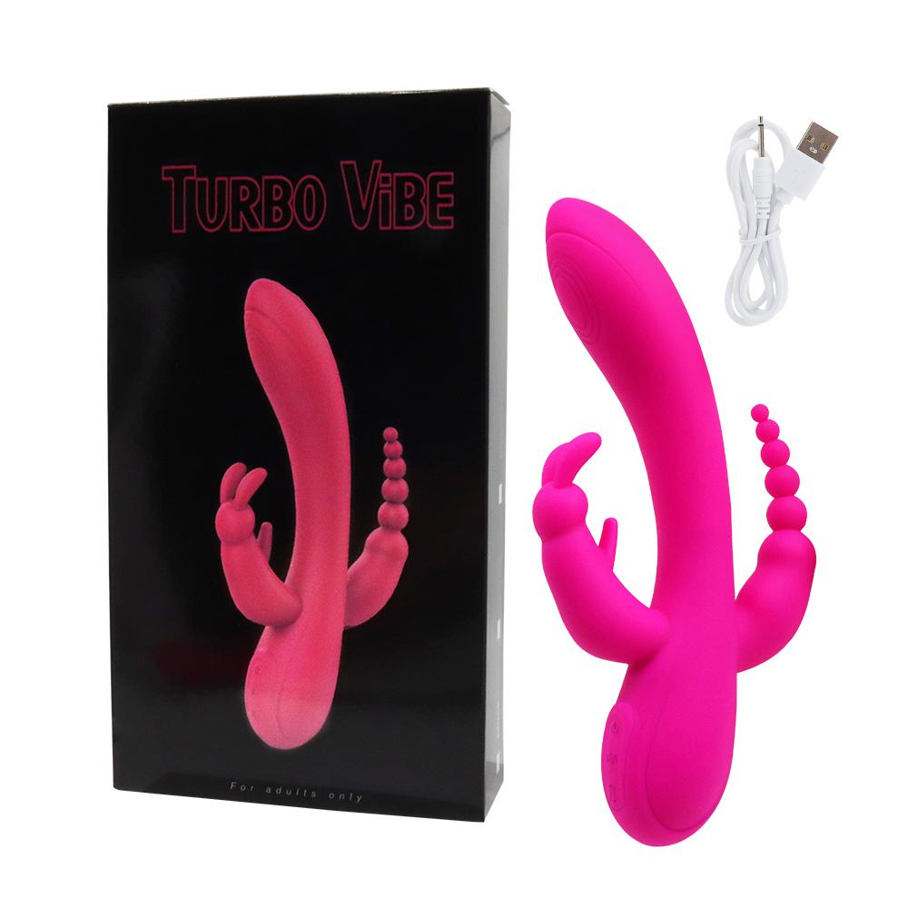 Adult Toy Dildo Rabbit Vibrator 3 In 1 Silicone G Spot Anal Clitoris Stimulator Vagina Masturbator Sex Toys For Women Products